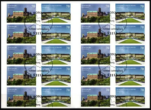 BRD Folienblatt 67 mit 3311-3312 gestempelt #ND593