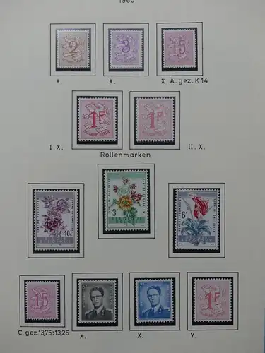 Belgien 1960-1974 postfrisch besammelt auf selbstgestalteten Seiten #LY825