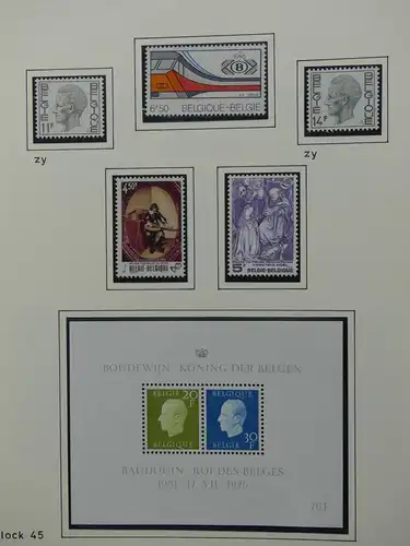 Belgien 1975-1990 postfrisch besammelt auf selbstgestalteten Seiten #LY824