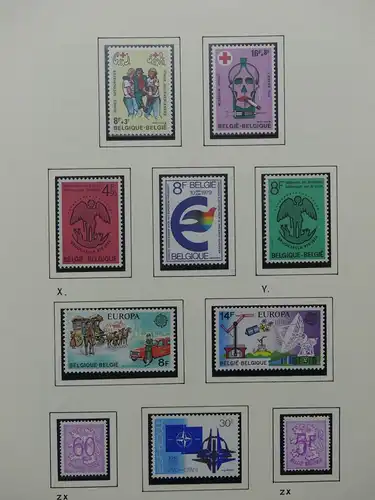 Belgien 1975-1990 postfrisch besammelt auf selbstgestalteten Seiten #LY824