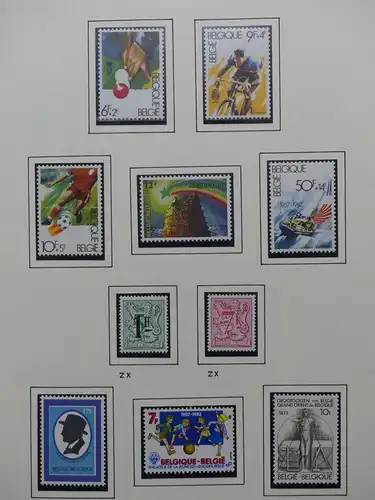 Belgien 1975-1990 postfrisch besammelt auf selbstgestalteten Seiten #LY824