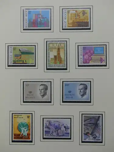 Belgien 1975-1990 postfrisch besammelt auf selbstgestalteten Seiten #LY824