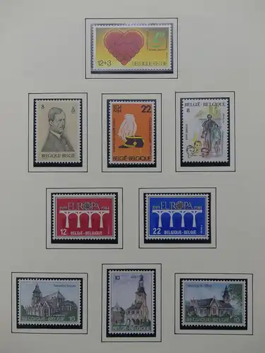 Belgien 1975-1990 postfrisch besammelt auf selbstgestalteten Seiten #LY824