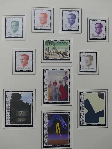 Belgien 1975-1990 postfrisch besammelt auf selbstgestalteten Seiten #LY824