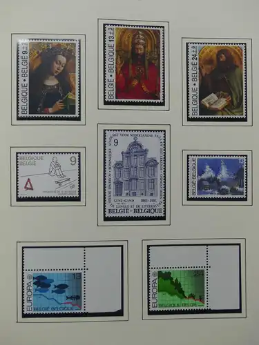 Belgien 1975-1990 postfrisch besammelt auf selbstgestalteten Seiten #LY824