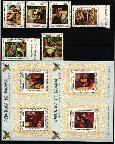 Panama Block 80-81 + 1028-1033 postfrisch Sakrale Kunst #NB039