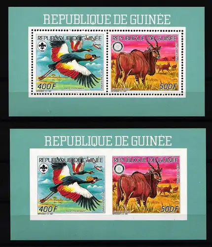 Guinea 1198-119 A+B postfrisch als Kleinbogen, Rotarier #NB116
