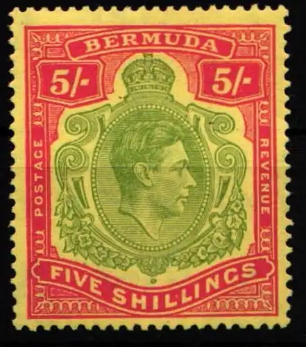 Bermuda 113 b mit Falz König George VI. #NB082