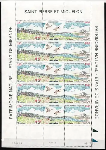 St. Pierre et Miquelon 681-682 postfrisch als Zd-Bogen #NB106