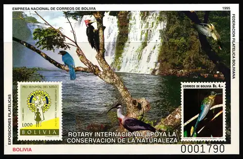 Bolivien Block 216 postfrisch Rotarier #NB137
