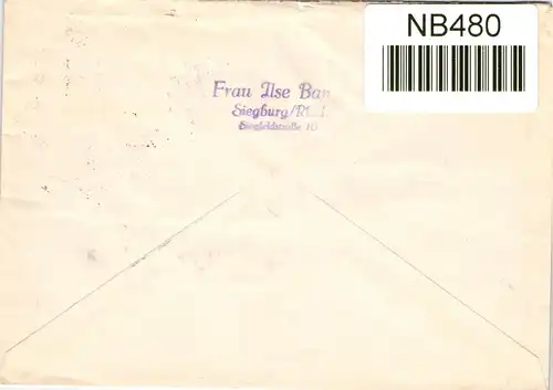 BRD Bund 163, 171 auf Brief als Mehrfachfrankatur portogerecht #NB480