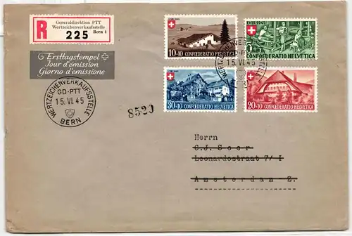 Schweiz 460-463 als Ersttagsbrief seltener FDC #NB520