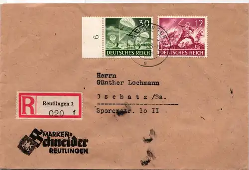 Deutsches Reich 840 u.a. auf Brief als Mischfrankatur portogerecht #NB560