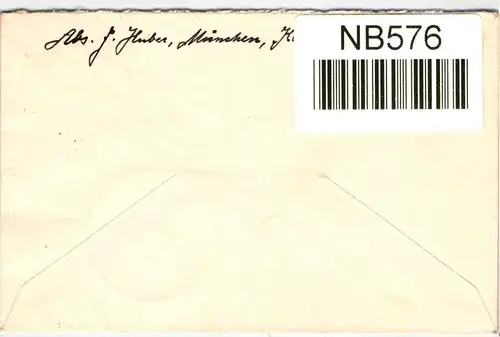 Deutsches Reich 635 auf Brief Sonderstempel München #NB576