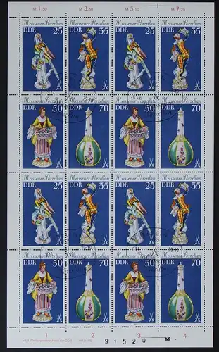 DDR ZD-Bogen 2468-2471 gestempelt mit ESSt und mit DV 2, schmale Ränder #NB196