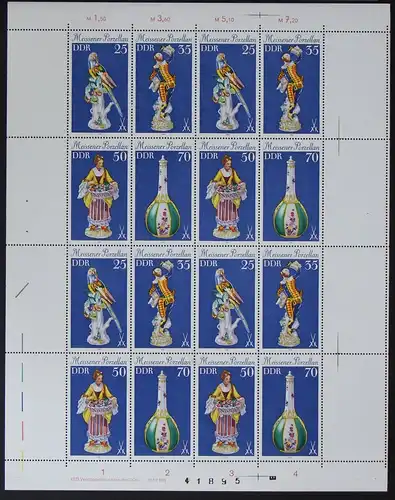 DDR ZD-Bogen 2468-2471 postfrisch mit DV 2 und mit Leerfeldern #NB197