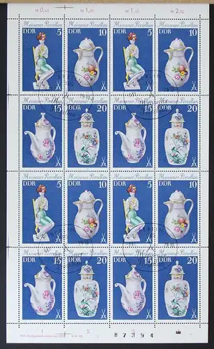 DDR ZD-Bogen 2464-2467 gestempelt mit ESSt und mit DV II #NE108