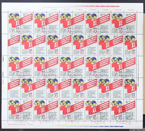 DDR ZD-Bogen 3049 gestempelt mit ESSt, mit DV 1 und PLF 3049I (Feld 41) #NE070