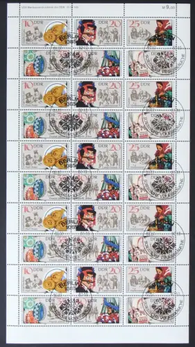 DDR ZD-Bogen 2716-2721 gestempelt mt ESSt, mit DV WPD und mit PLF 2718I #NE087