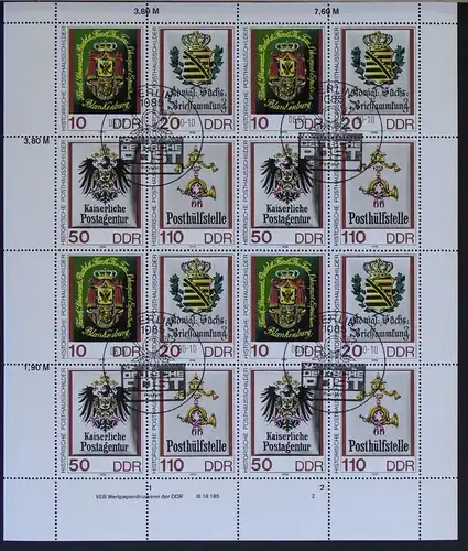 DDR ZD-Bogen 3306-3309 gestempelt mit ESSt und mit DV 2 #NB168