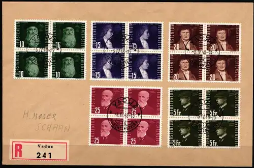 Liechenstein 257-266 als Ersttagsbrief Fotoattest Peter Marxer SBPV #NG160