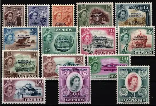 Zypern 179-193 postfrisch #NG161