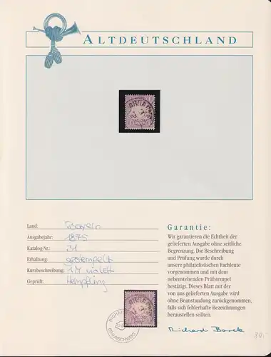 Bayern 31 gestempelt Borek Garantie #NH203