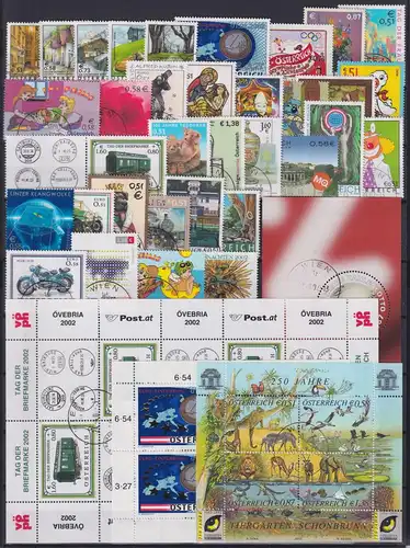 Österreich Jahrgang 2002 mit 2363-2401 gestempelt #ND622
