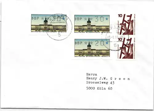 Berlin 403 C/D u.a. auf Brief als Mischfrankatur C/D als ZD #NG209