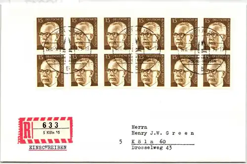 Berlin 427 auf Brief als Mehrfachfrankatur 12x #NG247