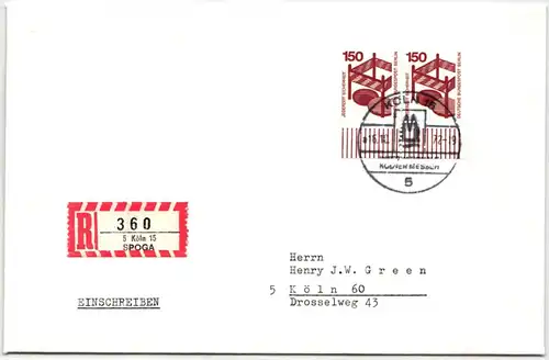 Berlin 409 UR auf Brief als Mehrfachfrankatur #NG207