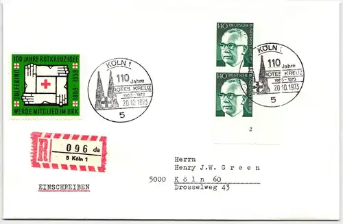 Berlin 430 FN auf Brief als Mehrfachfrankatur Formnummer 2 #NG248