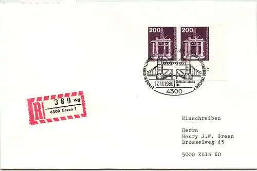 Berlin 506 FN auf Brief als Mehrfachfrankatur Formnummer 2 #NG328
