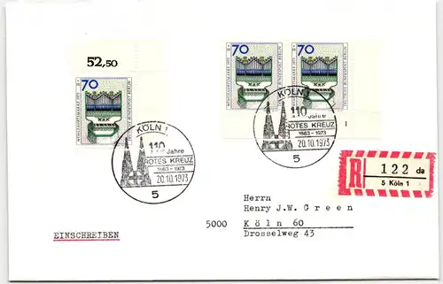 Berlin 462 FN auf Brief als Mehrfachfrankatur Formnummer 1 #NG282