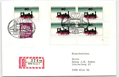 Berlin 489 FN auf Brief als Mehrfachfrankatur Formnummer 1 #NG308
