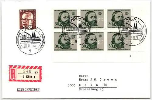 Berlin 465 FN auf Brief als Mehrfachfrankatur Formnummer 1 #NG286