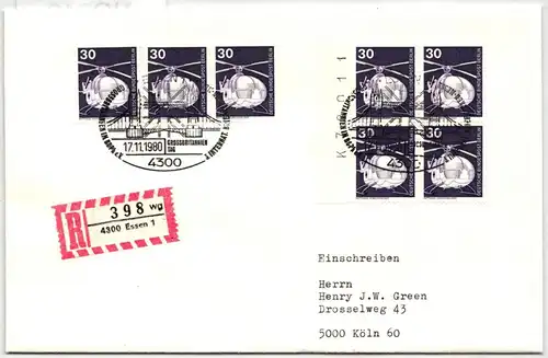 Berlin 497 auf Brief als Mehrfachfrankatur mit Bogenzähler #NG319