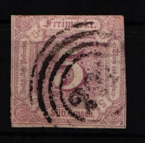 Thurn & Taxis 18 gestempelt typischer Taxisschnitt #NG392