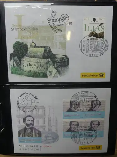 BRD Bund FDCs Bund nach 2000 im Post Binder #LY891