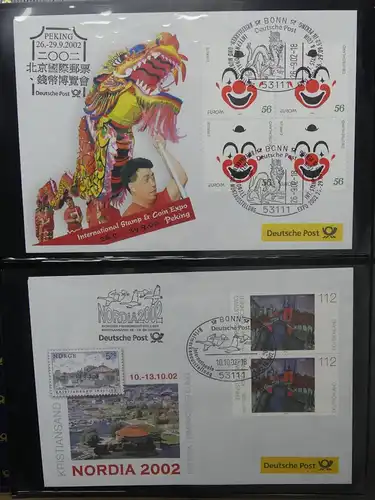 BRD Bund FDCs Bund nach 2000 im Post Binder #LY891