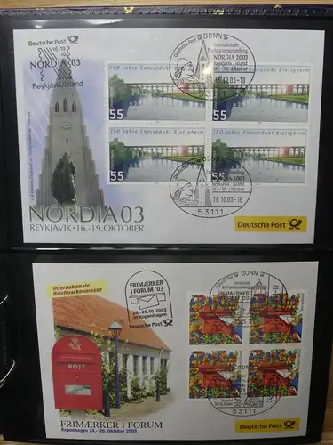BRD Bund FDCs Bund nach 2000 im Post Binder #LY891