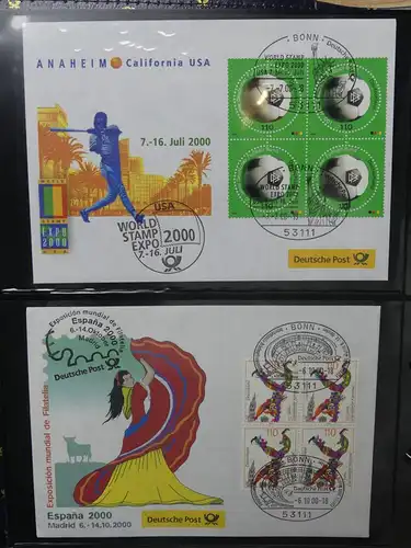 BRD Bund FDCs Bund nach 2000 im Post Binder #LY891