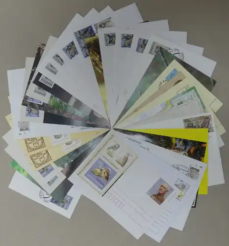 Motiv Eulen Lot von 50 Stück auf Brief oder Postkarte #IM880