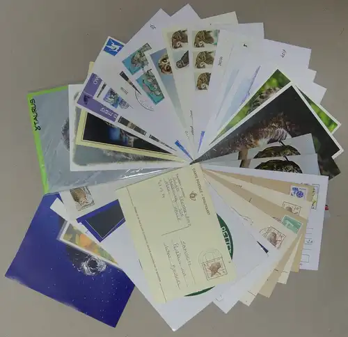 Motiv Eulen Lot von 50 Stück auf Brief Postkarte oder Sonstiges #IM877