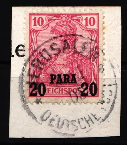 Deutsche APA Türkei 13 II gestempelt auf Briefstück #NA638