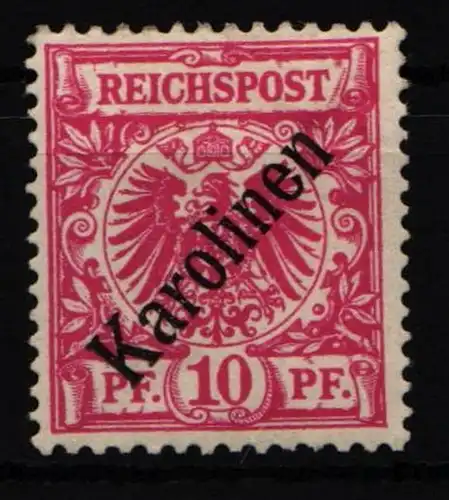 Deutsche Kolonien Karolinen 3 I mit Falz geprüft Bothe BPP #NA718