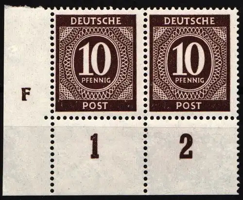 Alliierte Besetzung 918 DZ postfrisch Druckerzeichen F #NG445