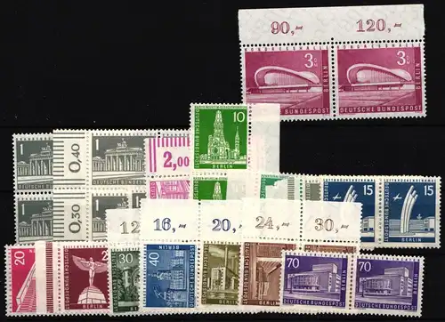 Berlin Lot aus 140-154 postfrisch Paare #NG498