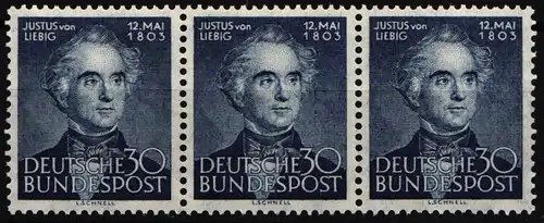 BRD Bund 166 postfrisch 3er Streifen #NG516