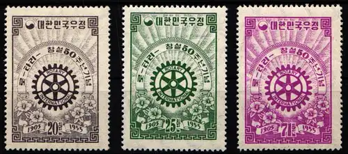 Korea Süd 190-192 postfrisch Rotary Club #ND030